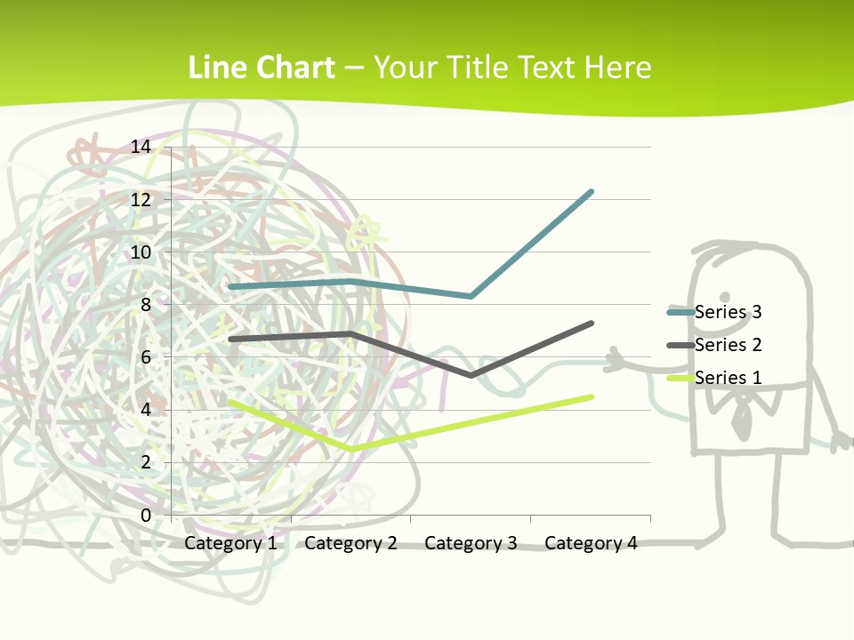 A Man Is Trying To Pull Up A Ball Of String PowerPoint Template