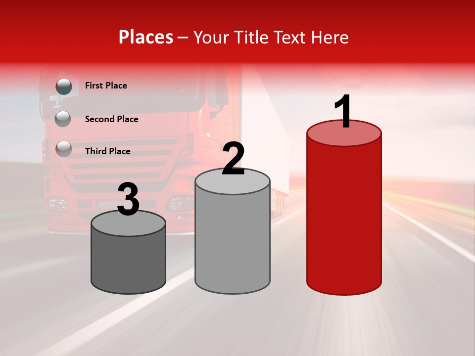 Stock Cargo Trailer PowerPoint Template