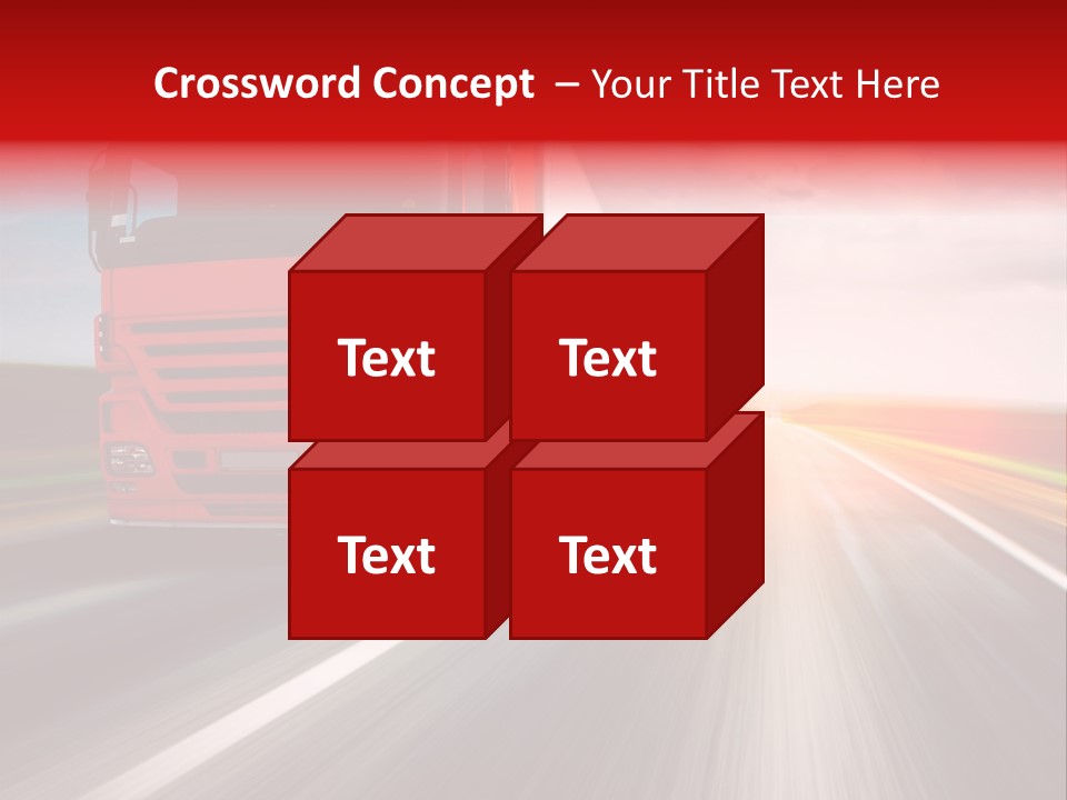 Stock Cargo Trailer PowerPoint Template