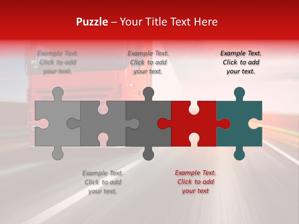 Stock Cargo Trailer PowerPoint Template