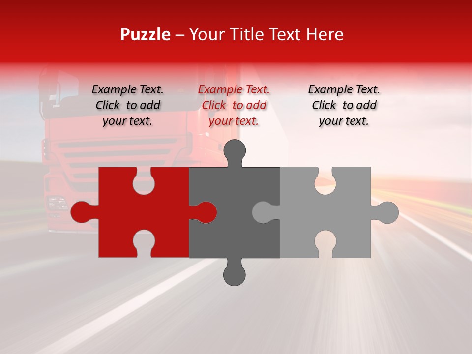 Stock Cargo Trailer PowerPoint Template