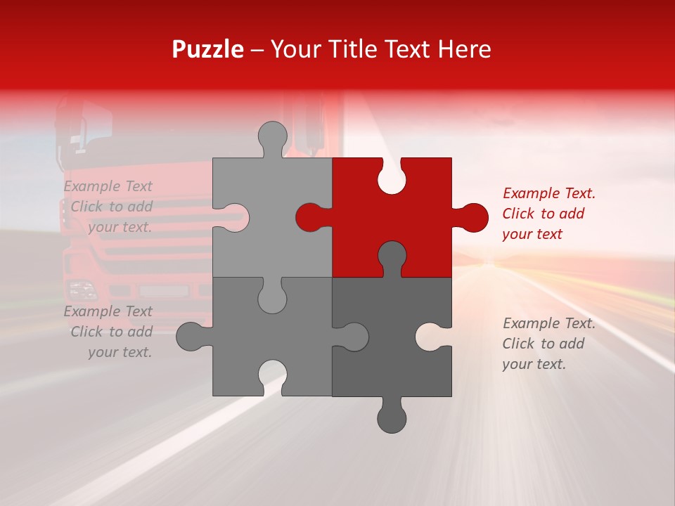 Stock Cargo Trailer PowerPoint Template