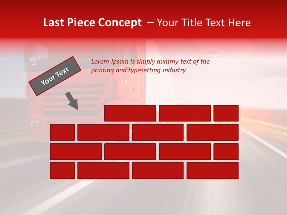 Stock Cargo Trailer PowerPoint Template