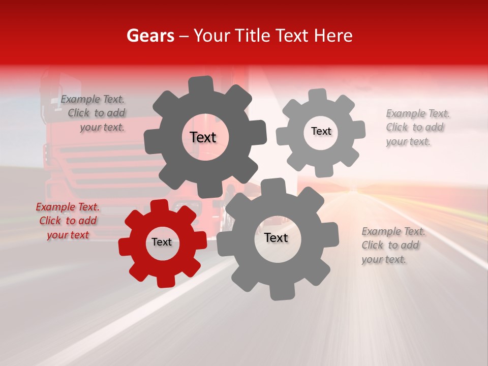 Stock Cargo Trailer PowerPoint Template