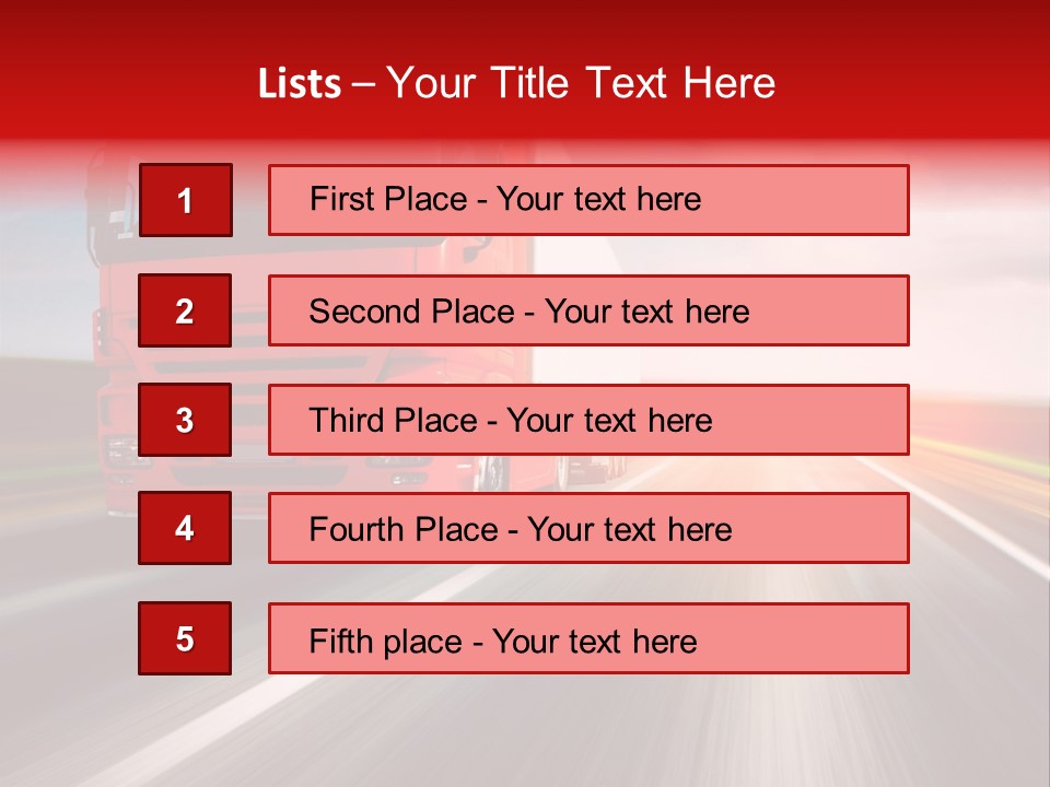 Stock Cargo Trailer PowerPoint Template