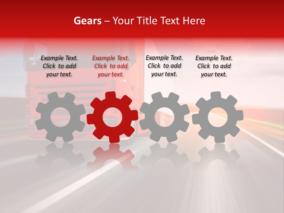 Stock Cargo Trailer PowerPoint Template