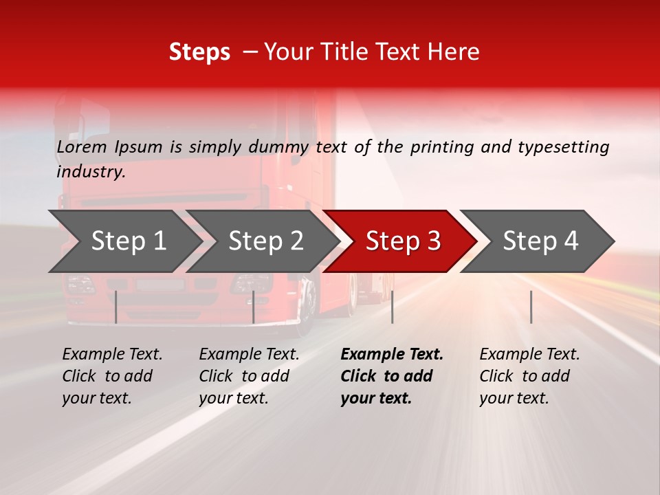 Stock Cargo Trailer PowerPoint Template