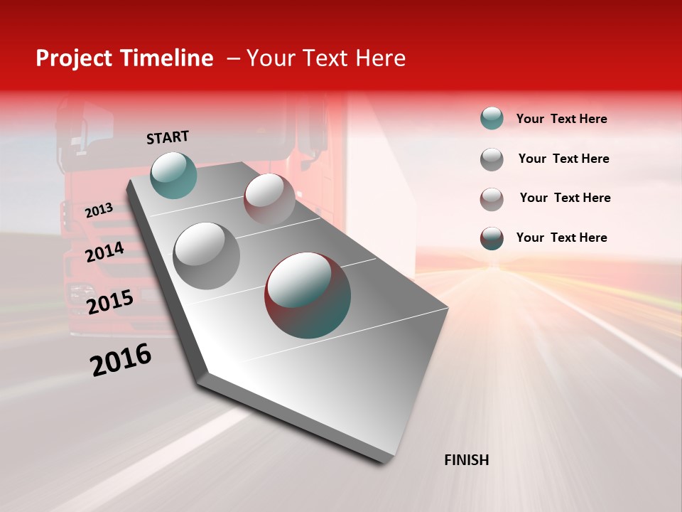 Stock Cargo Trailer PowerPoint Template
