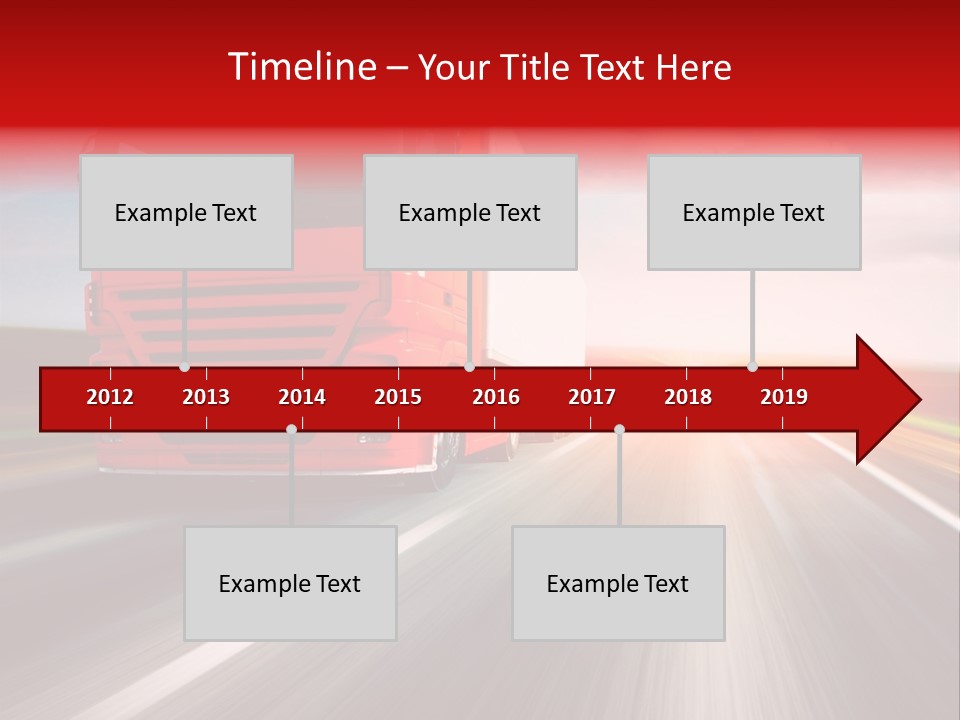 Stock Cargo Trailer PowerPoint Template