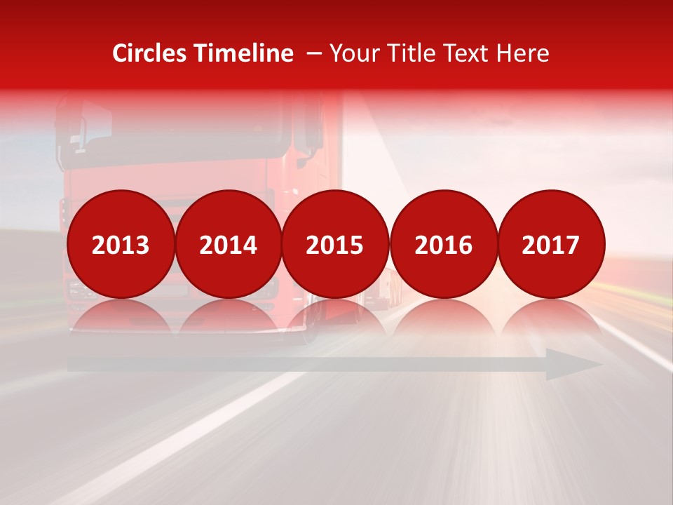 Stock Cargo Trailer PowerPoint Template