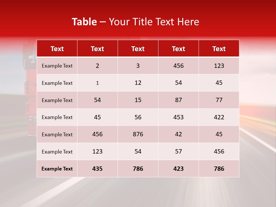 Stock Cargo Trailer PowerPoint Template