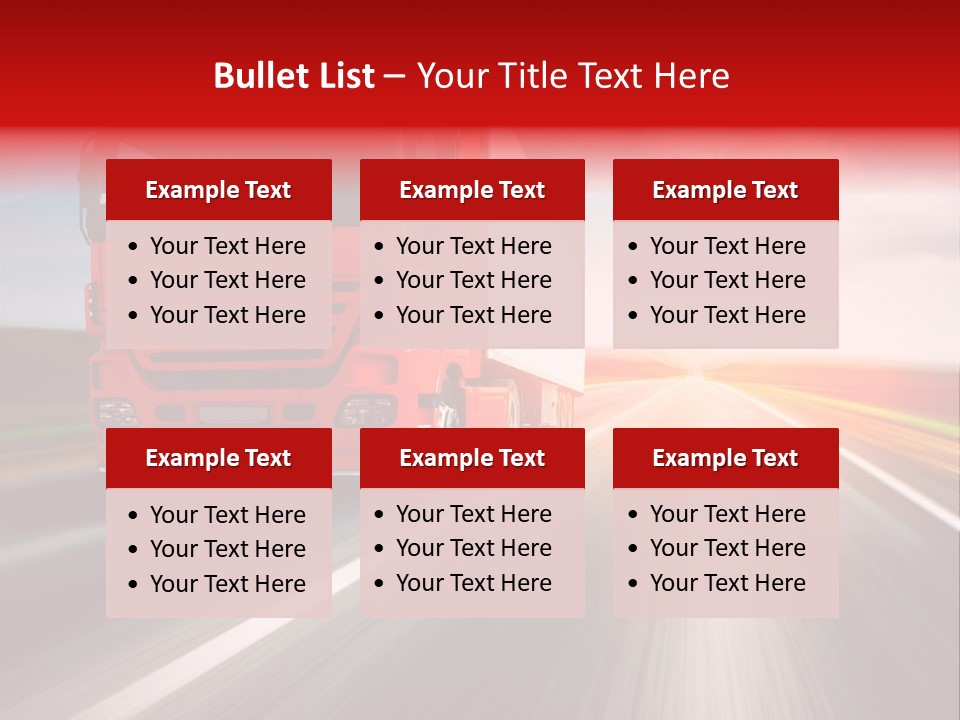 Stock Cargo Trailer PowerPoint Template