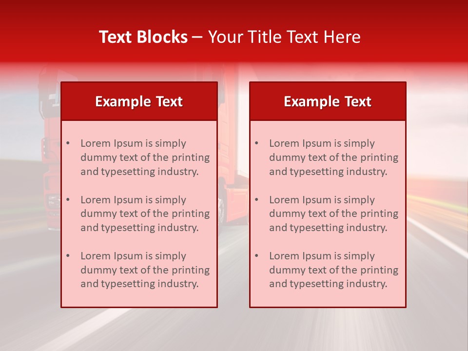 Stock Cargo Trailer PowerPoint Template