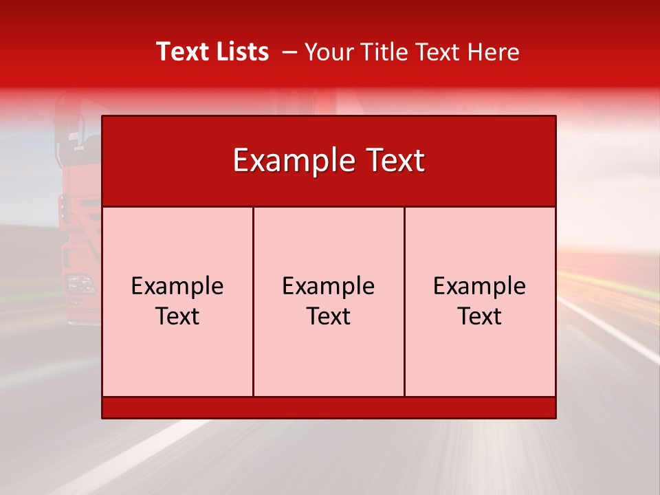 Stock Cargo Trailer PowerPoint Template