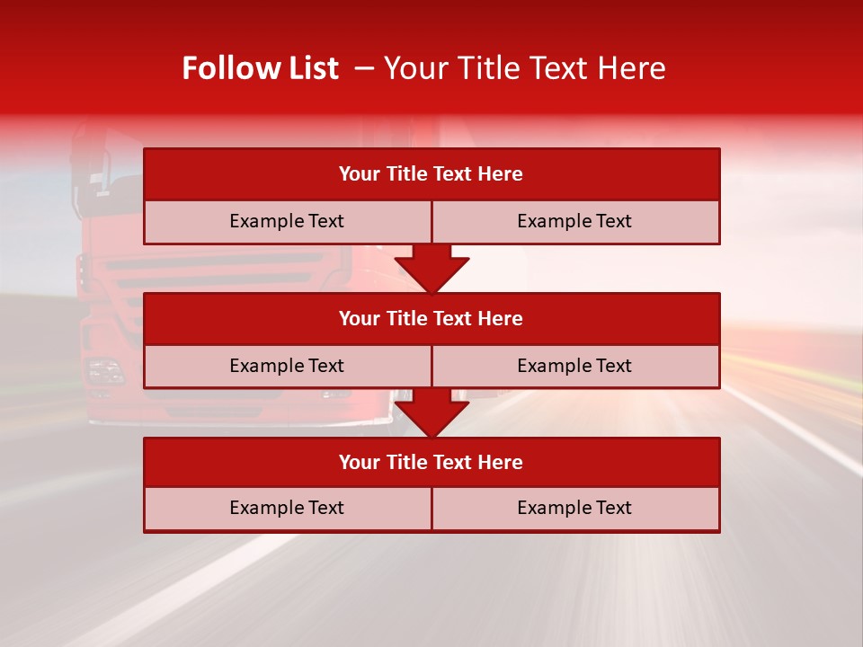 Stock Cargo Trailer PowerPoint Template