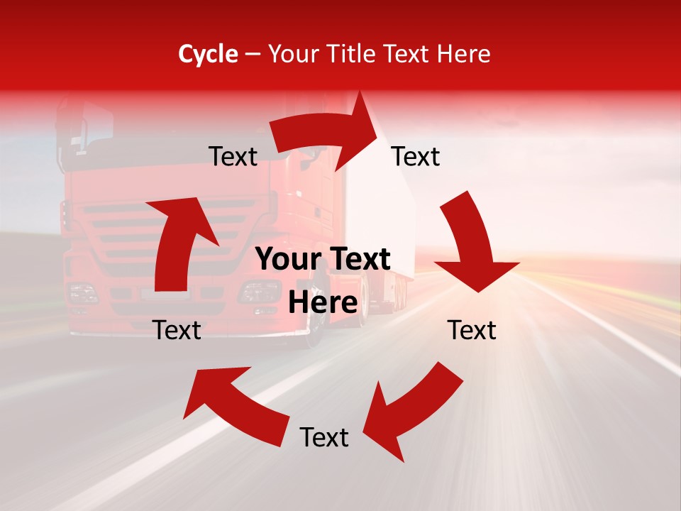 Stock Cargo Trailer PowerPoint Template