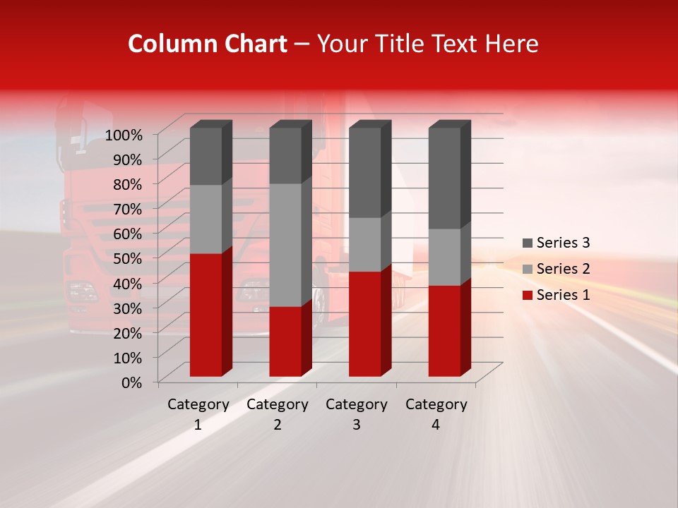 Stock Cargo Trailer PowerPoint Template