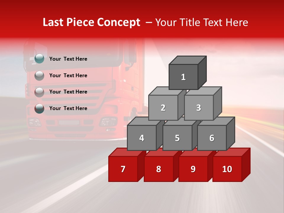 Stock Cargo Trailer PowerPoint Template