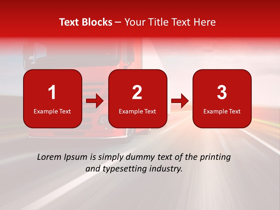 Stock Cargo Trailer PowerPoint Template