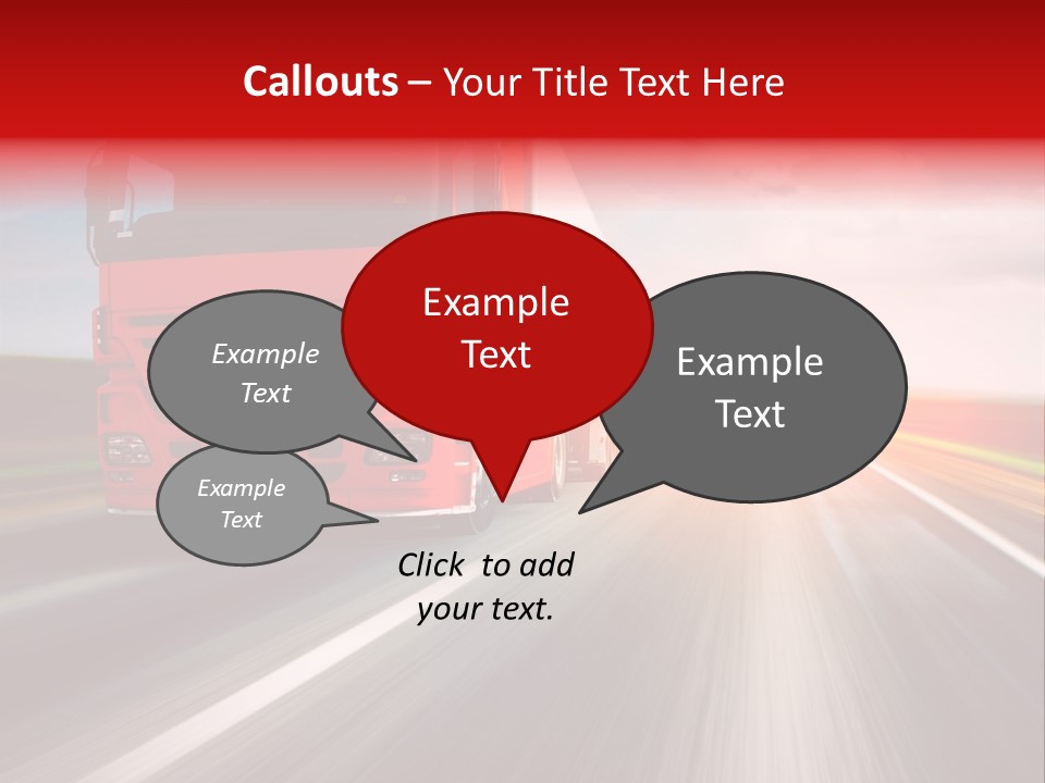 Stock Cargo Trailer PowerPoint Template