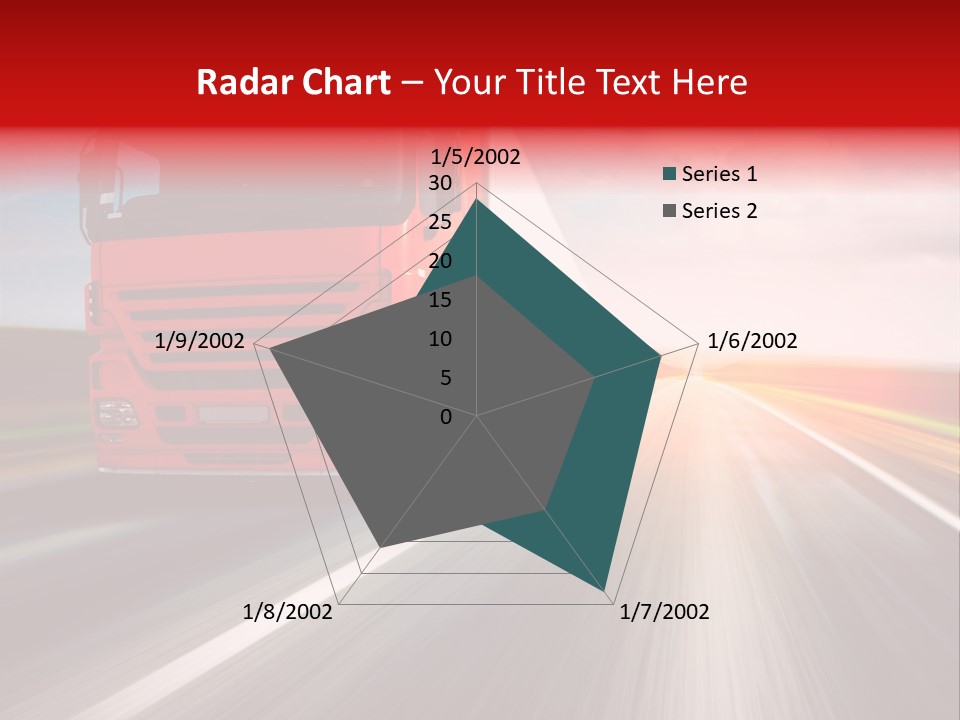 Stock Cargo Trailer PowerPoint Template