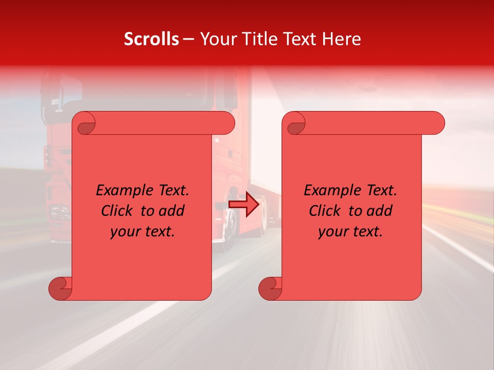 Stock Cargo Trailer PowerPoint Template