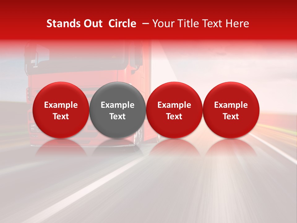 Stock Cargo Trailer PowerPoint Template