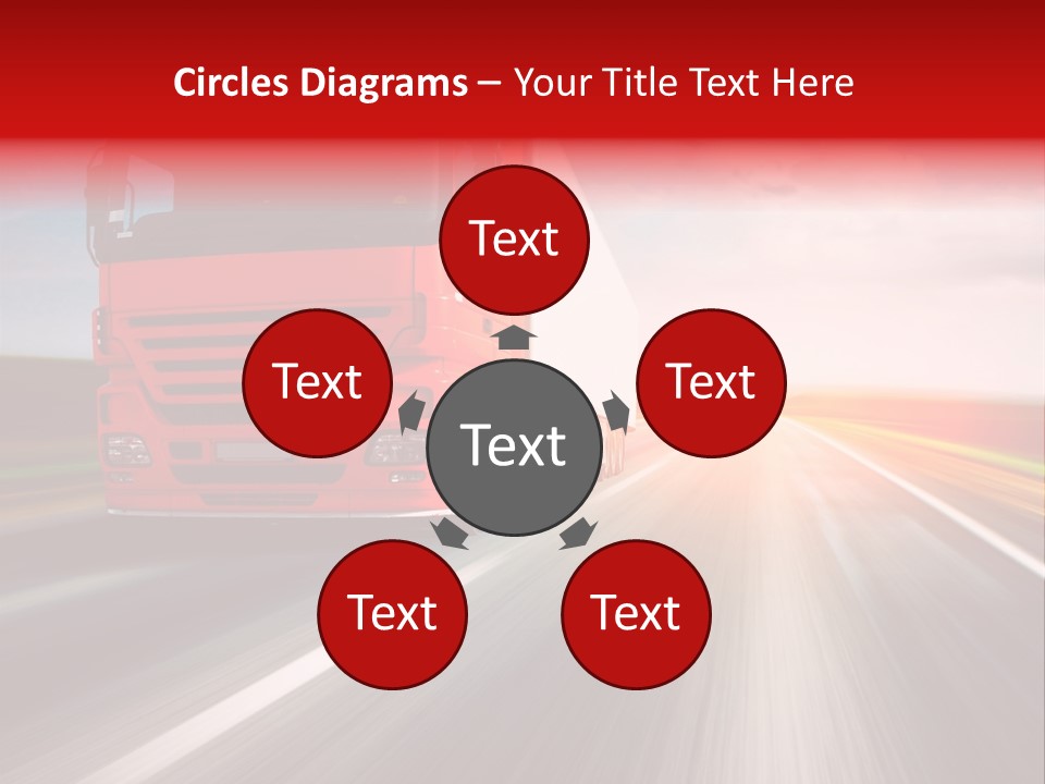 Stock Cargo Trailer PowerPoint Template