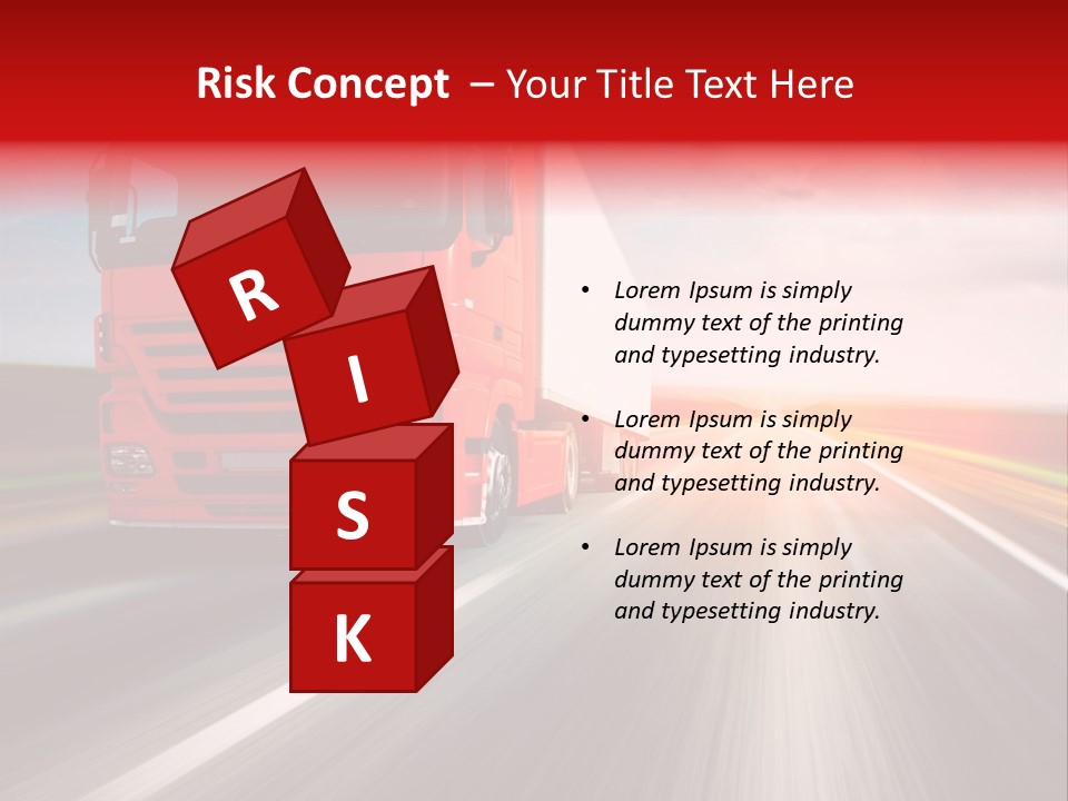 Stock Cargo Trailer PowerPoint Template
