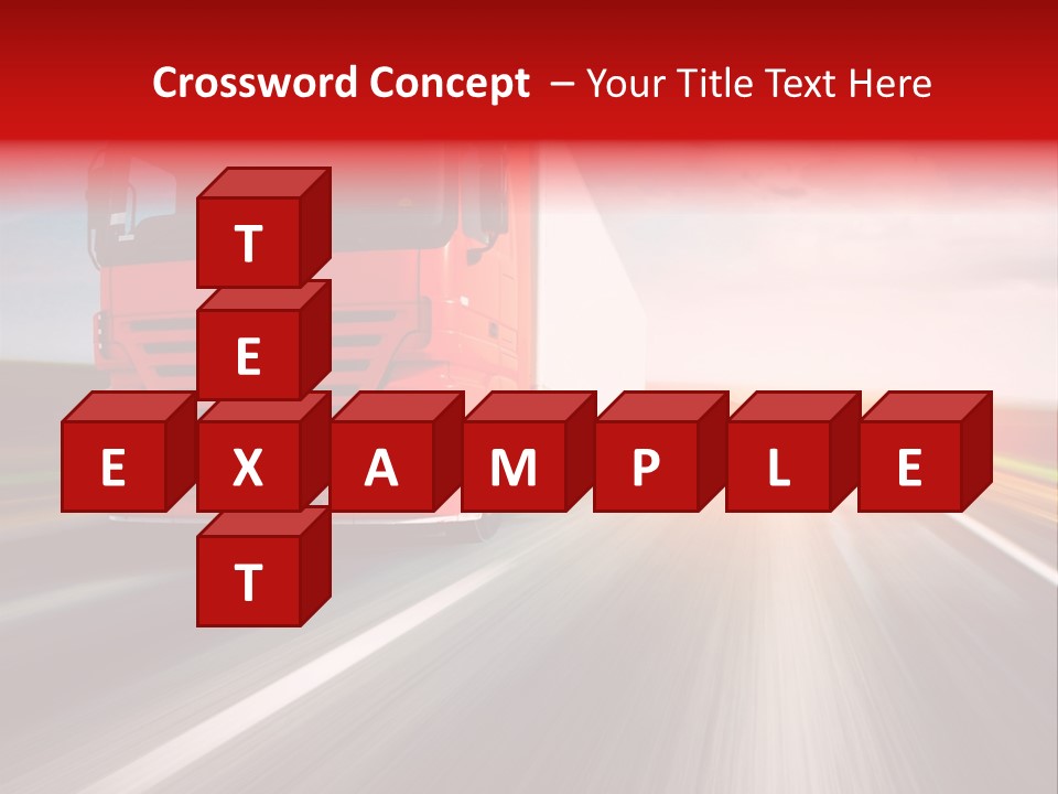 Stock Cargo Trailer PowerPoint Template