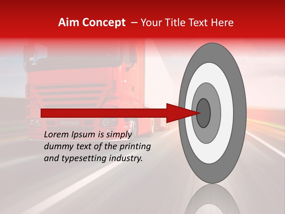 Stock Cargo Trailer PowerPoint Template