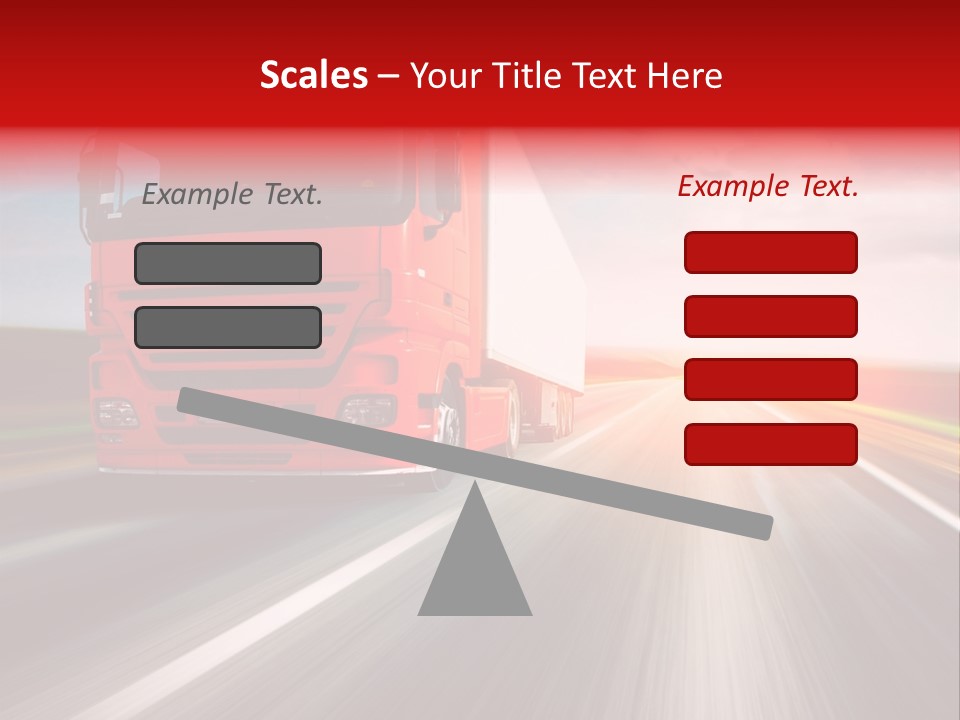 Stock Cargo Trailer PowerPoint Template