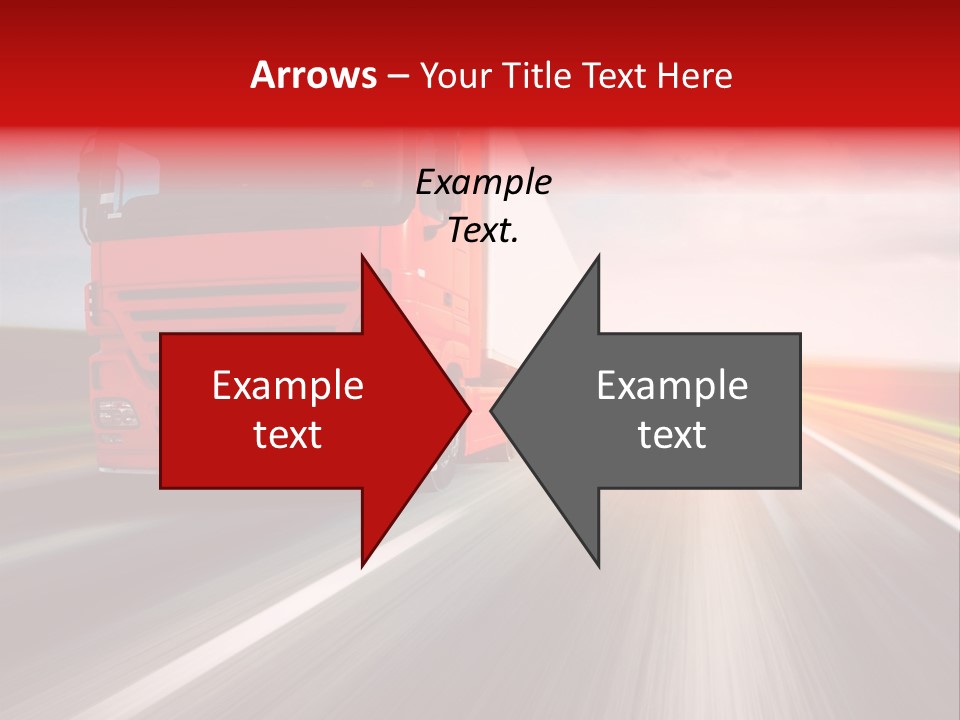 Stock Cargo Trailer PowerPoint Template