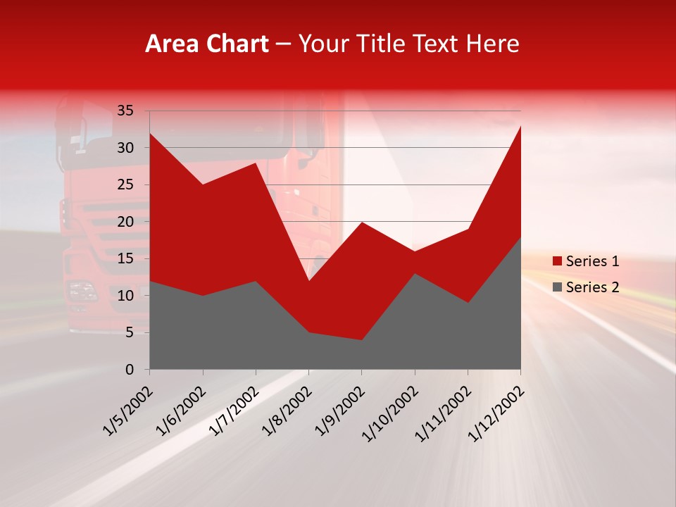 Stock Cargo Trailer PowerPoint Template