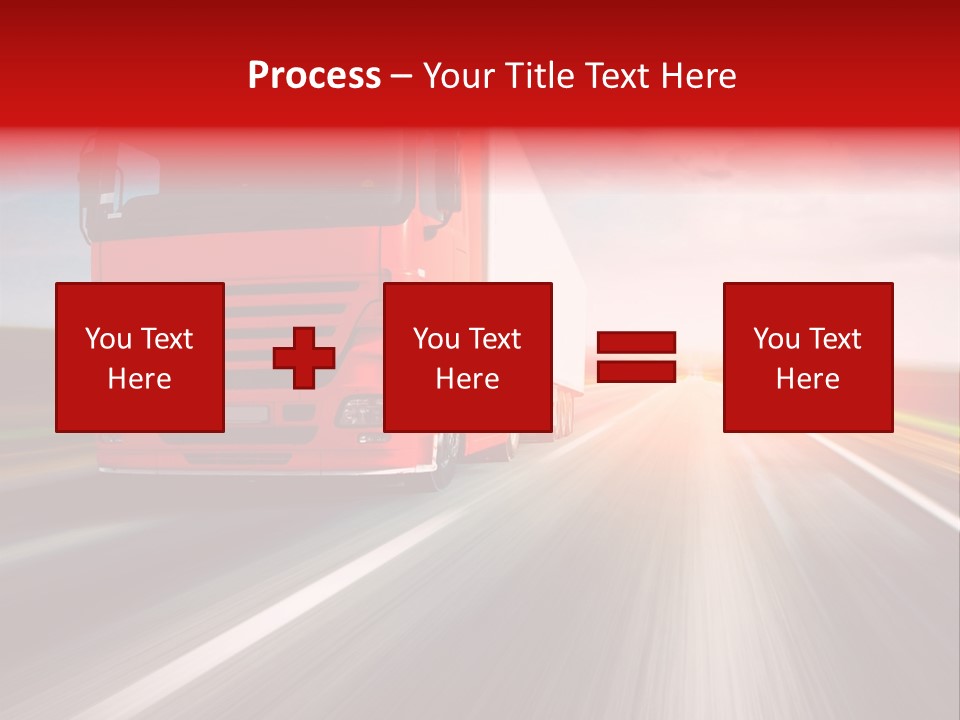 Stock Cargo Trailer PowerPoint Template