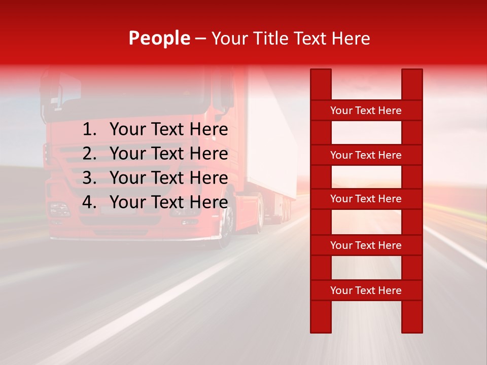 Stock Cargo Trailer PowerPoint Template