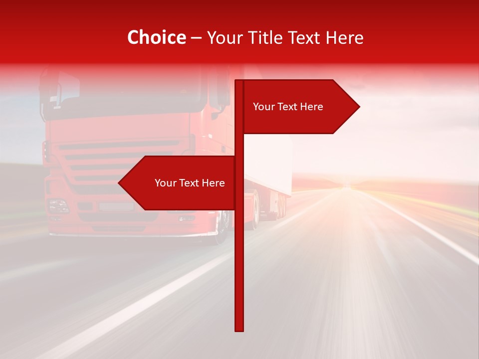 Stock Cargo Trailer PowerPoint Template