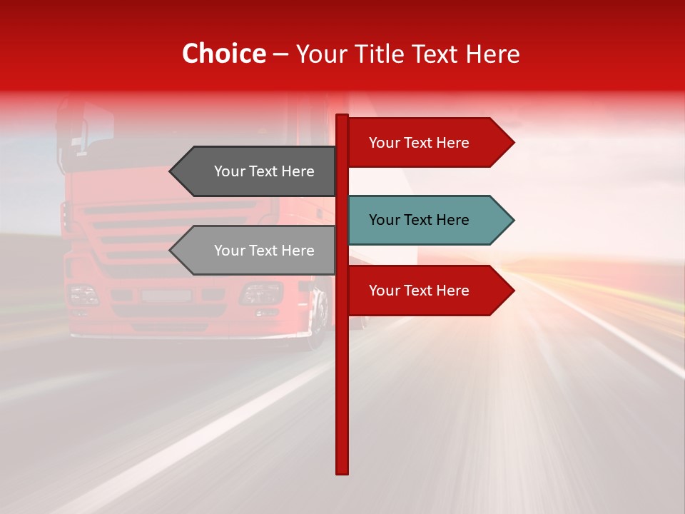 Stock Cargo Trailer PowerPoint Template