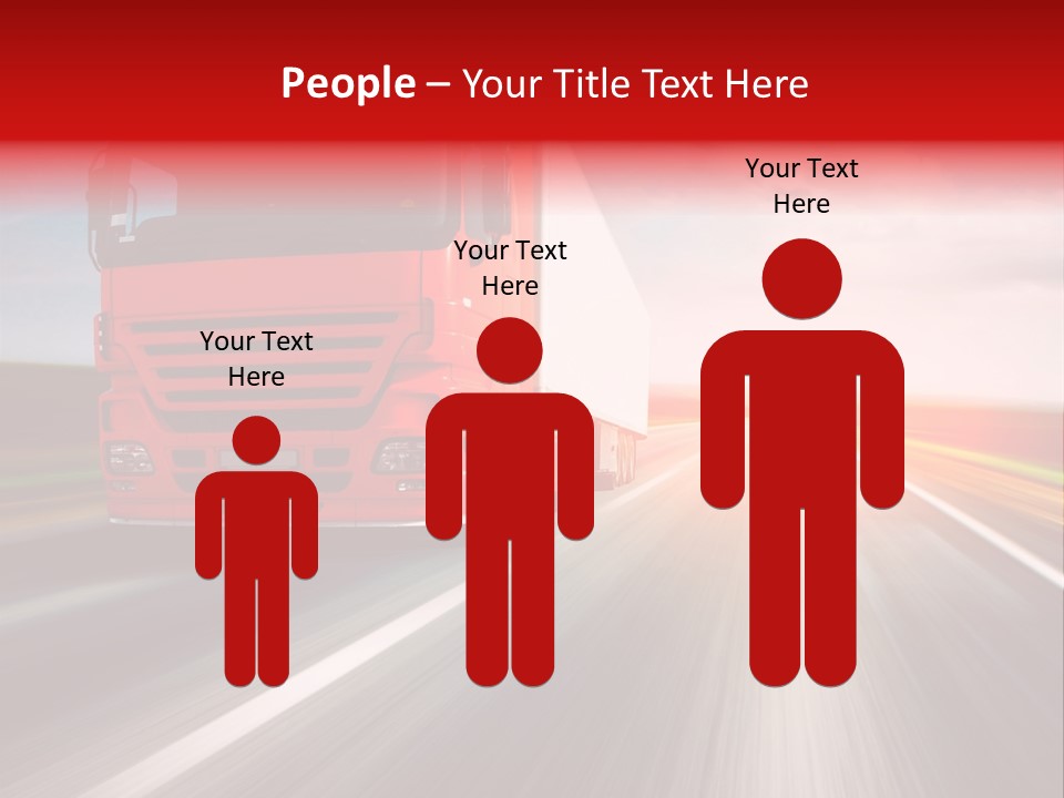 Stock Cargo Trailer PowerPoint Template