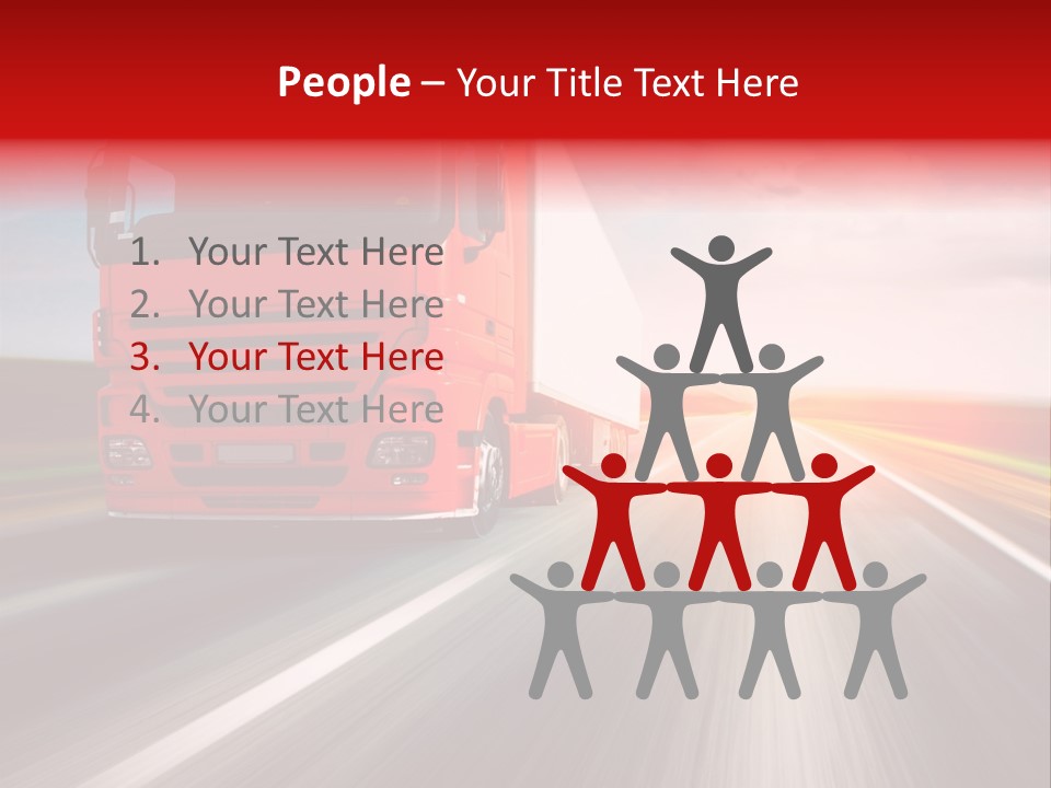 Stock Cargo Trailer PowerPoint Template