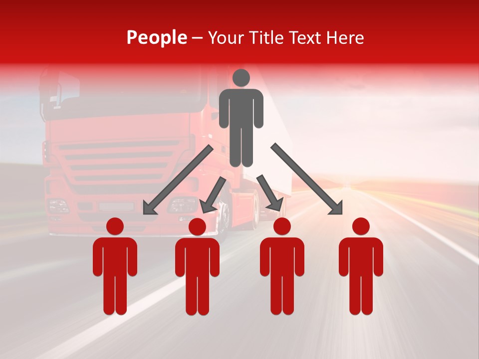 Stock Cargo Trailer PowerPoint Template