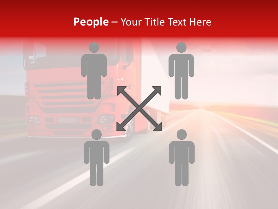 Stock Cargo Trailer PowerPoint Template