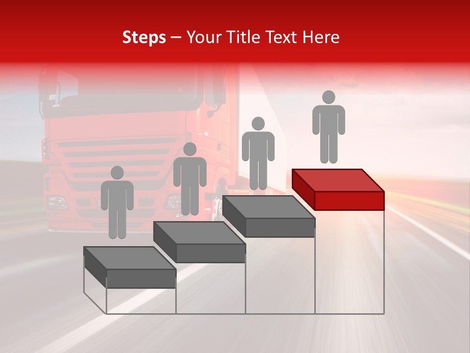 Stock Cargo Trailer PowerPoint Template