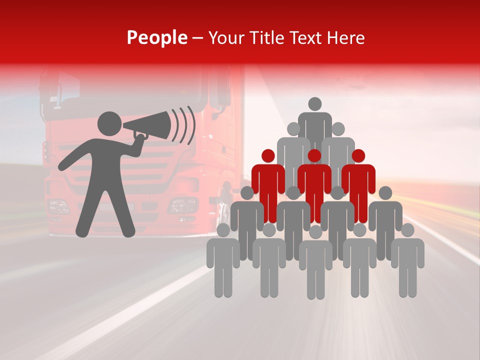 Stock Cargo Trailer PowerPoint Template