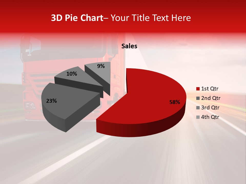 Stock Cargo Trailer PowerPoint Template