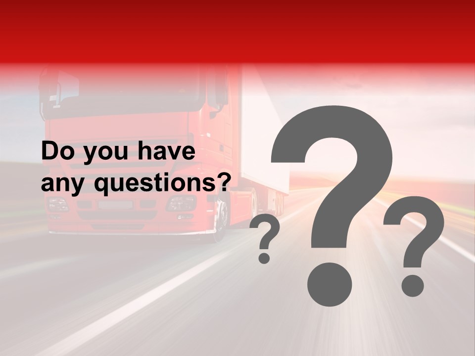 Stock Cargo Trailer PowerPoint Template