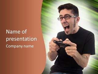 Electronic Twenties Gamer PowerPoint Template