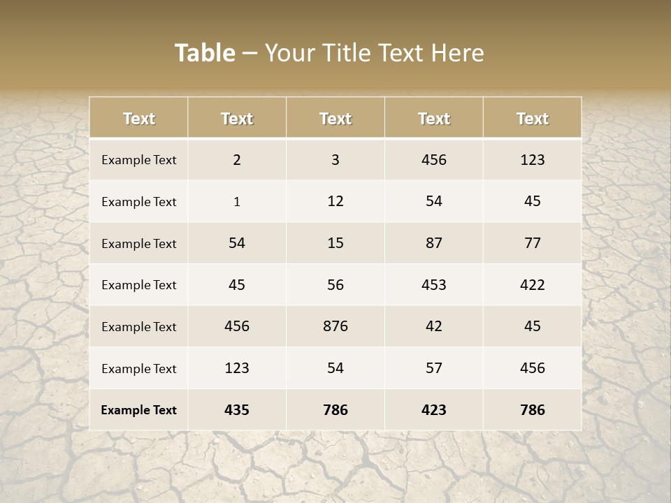 Salt Dying Barren PowerPoint Template