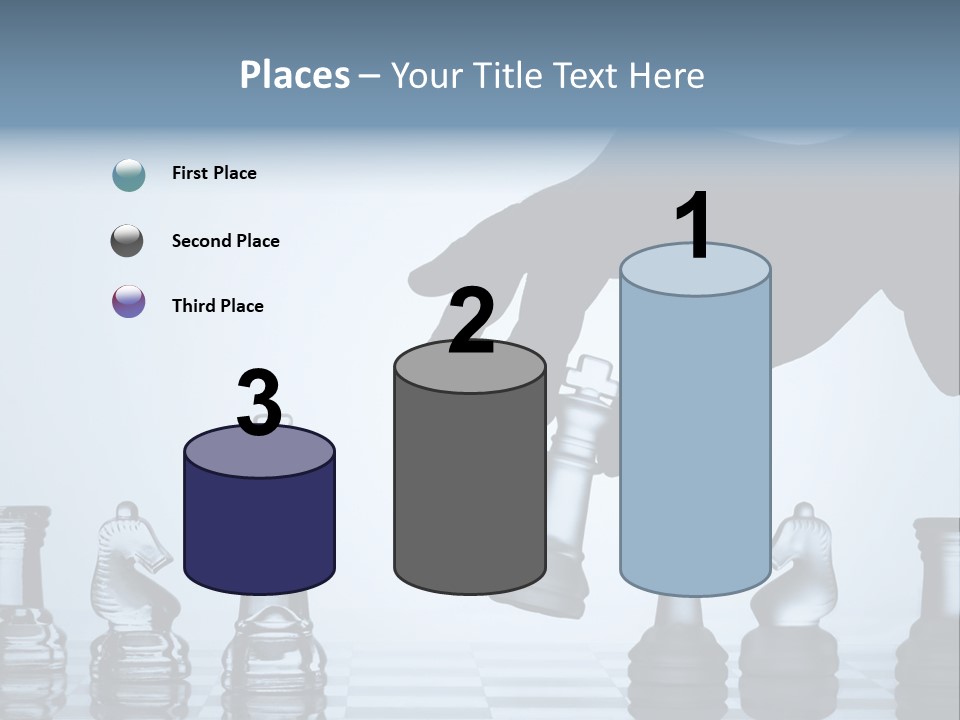 A Hand Is Pushing A Chess Piece On A Chess Board PowerPoint Template