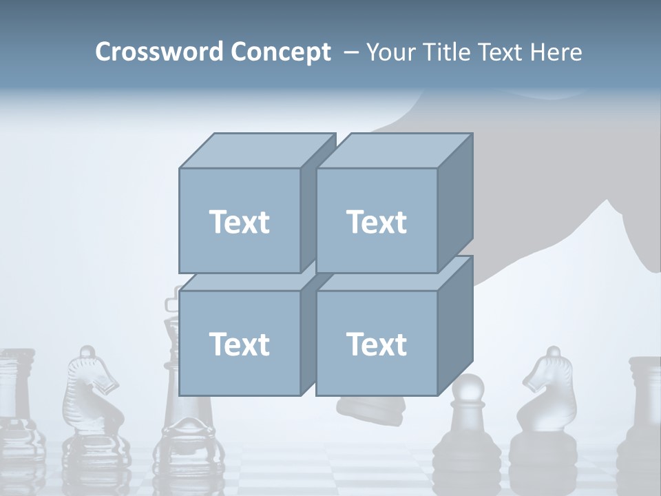 A Hand Is Pushing A Chess Piece On A Chess Board PowerPoint Template
